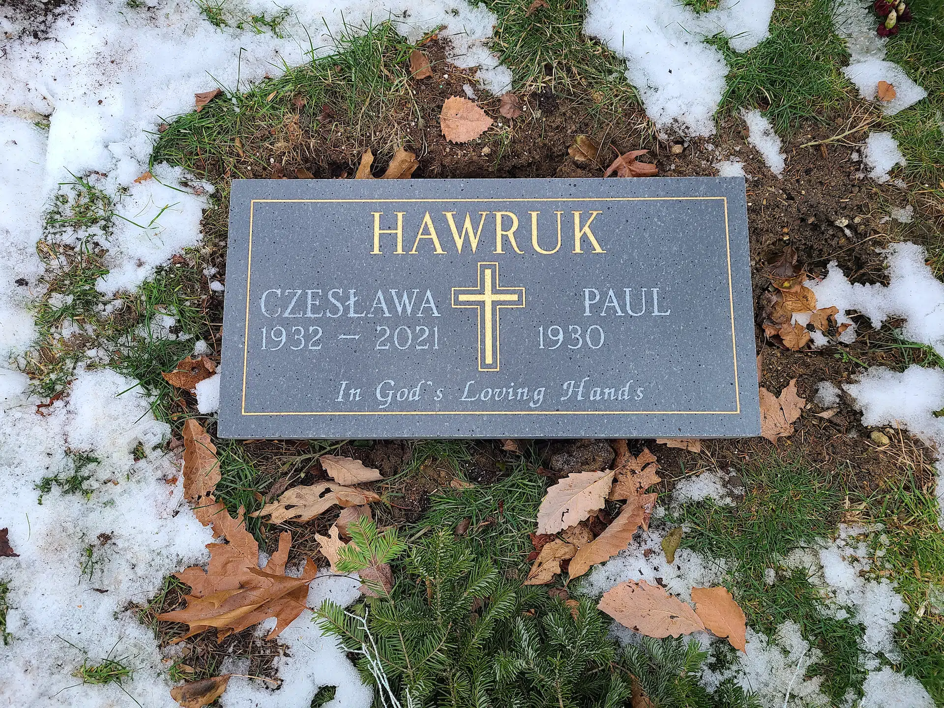 Granite Cemetery Marker hand-carved by NJ Cemetery Markers in NJ — image 2